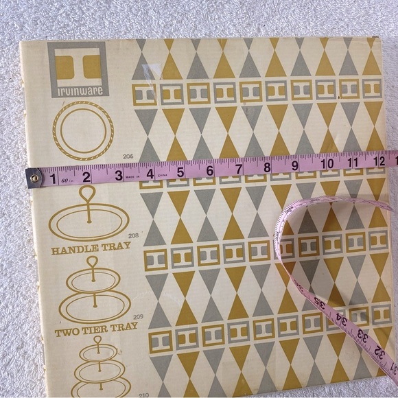 Vintage Irvinware Silver Tone Two Tier Serving Tray W Handle - Picture 5 of 16